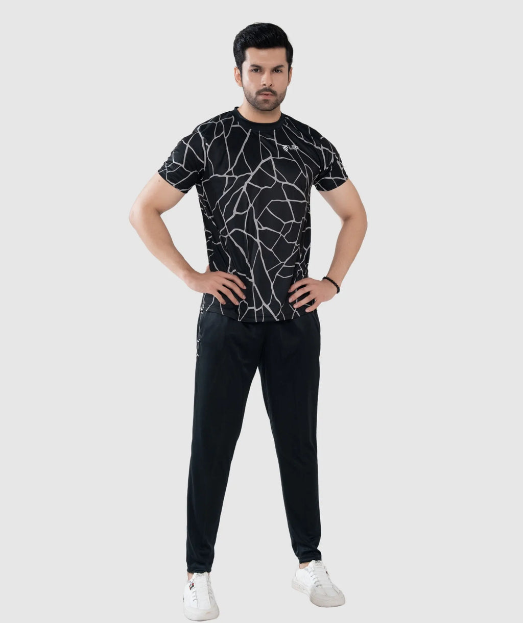 POWER MOVE - Black Lightweight Summer Tracksuit