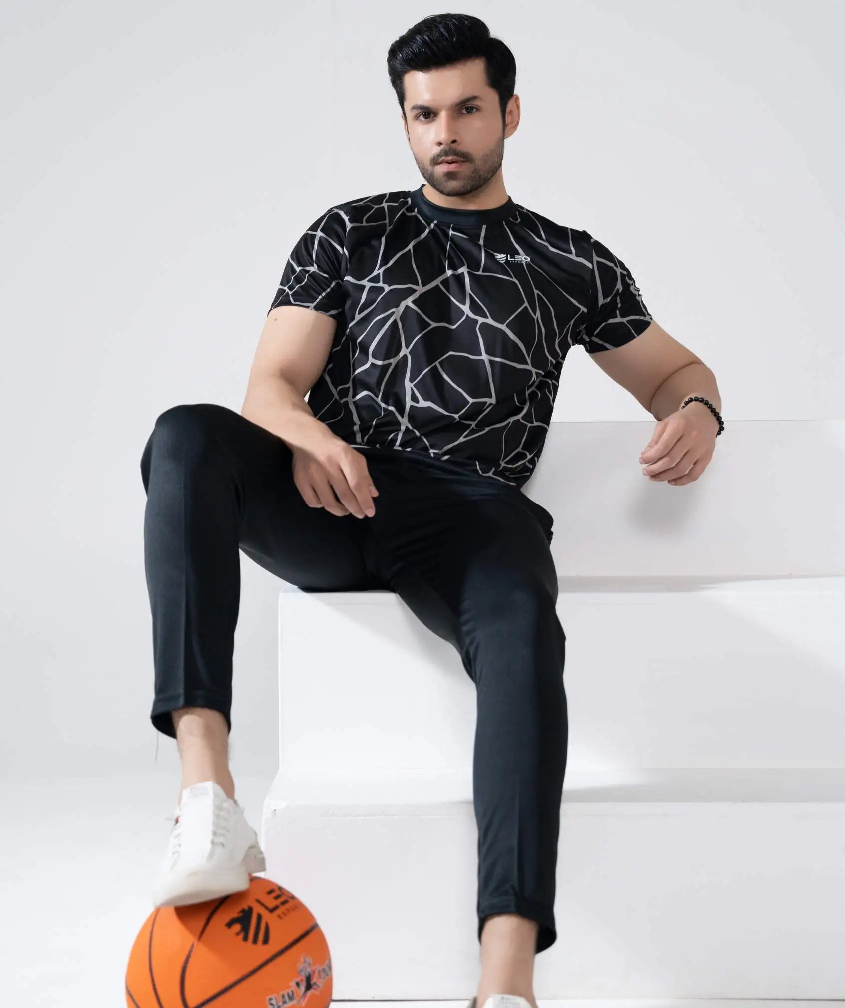 POWER MOVE - Black Lightweight Summer Tracksuit