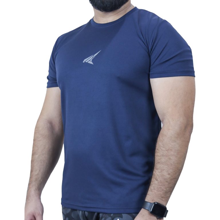 Blue T-Shirt with Reflective Log