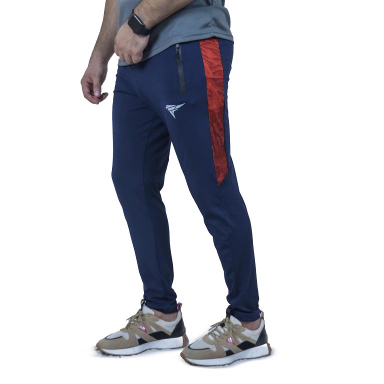 Blue with Red Panel Quick Dry Trouser.