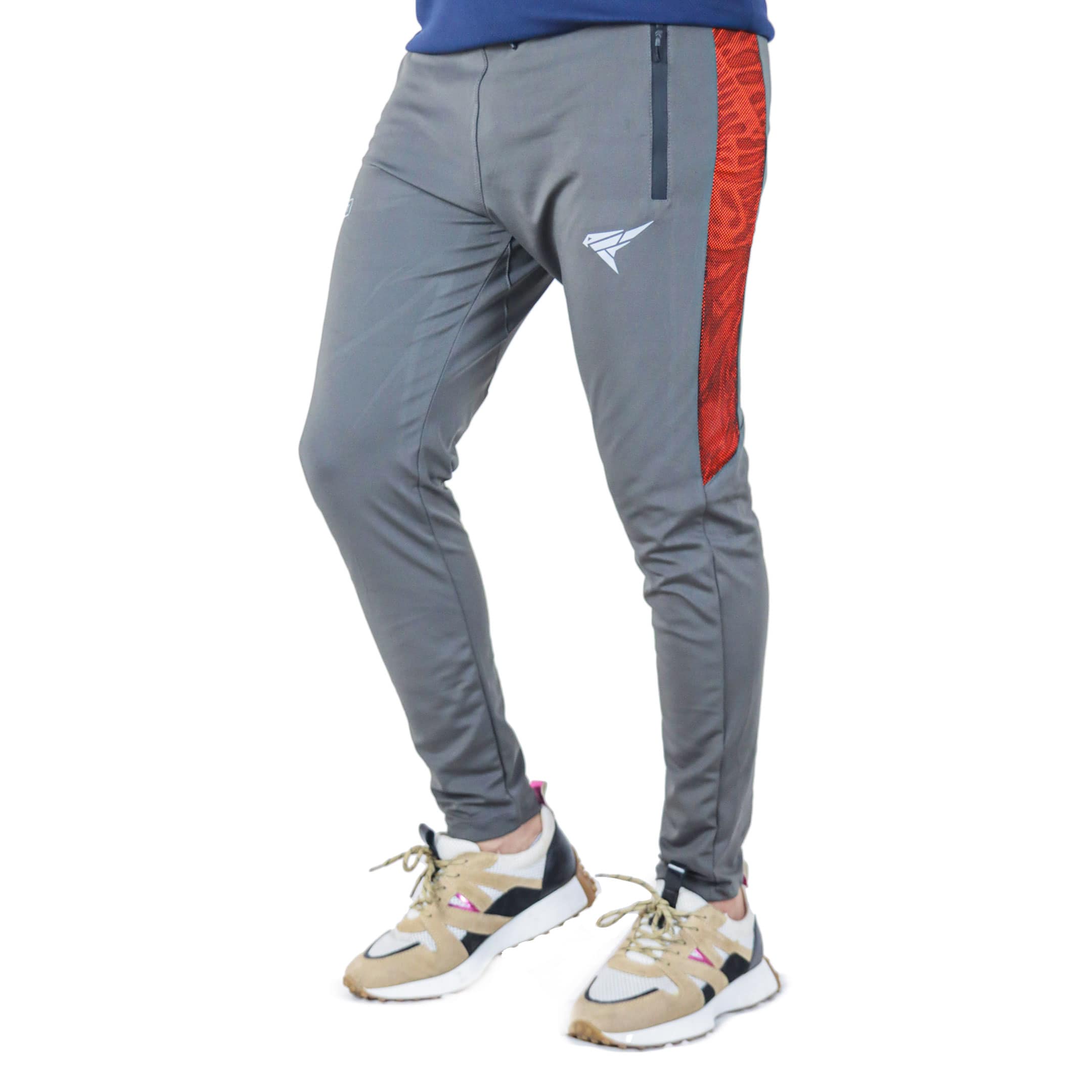 Gray with Red Panel Quick Dry Trouser.