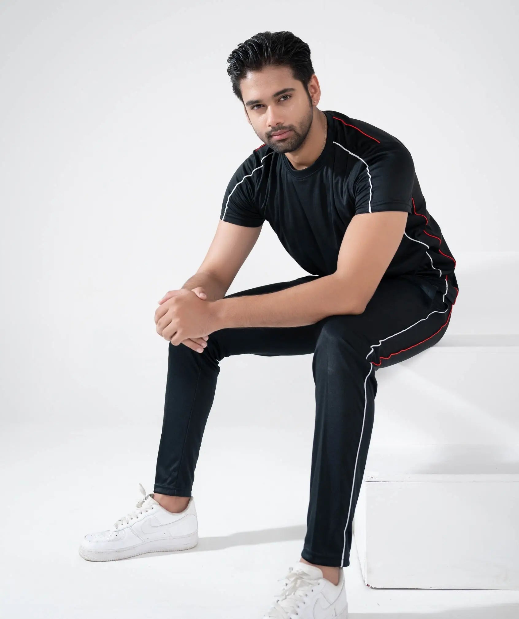 FRESH RUN - Black Breathable Tracksuit