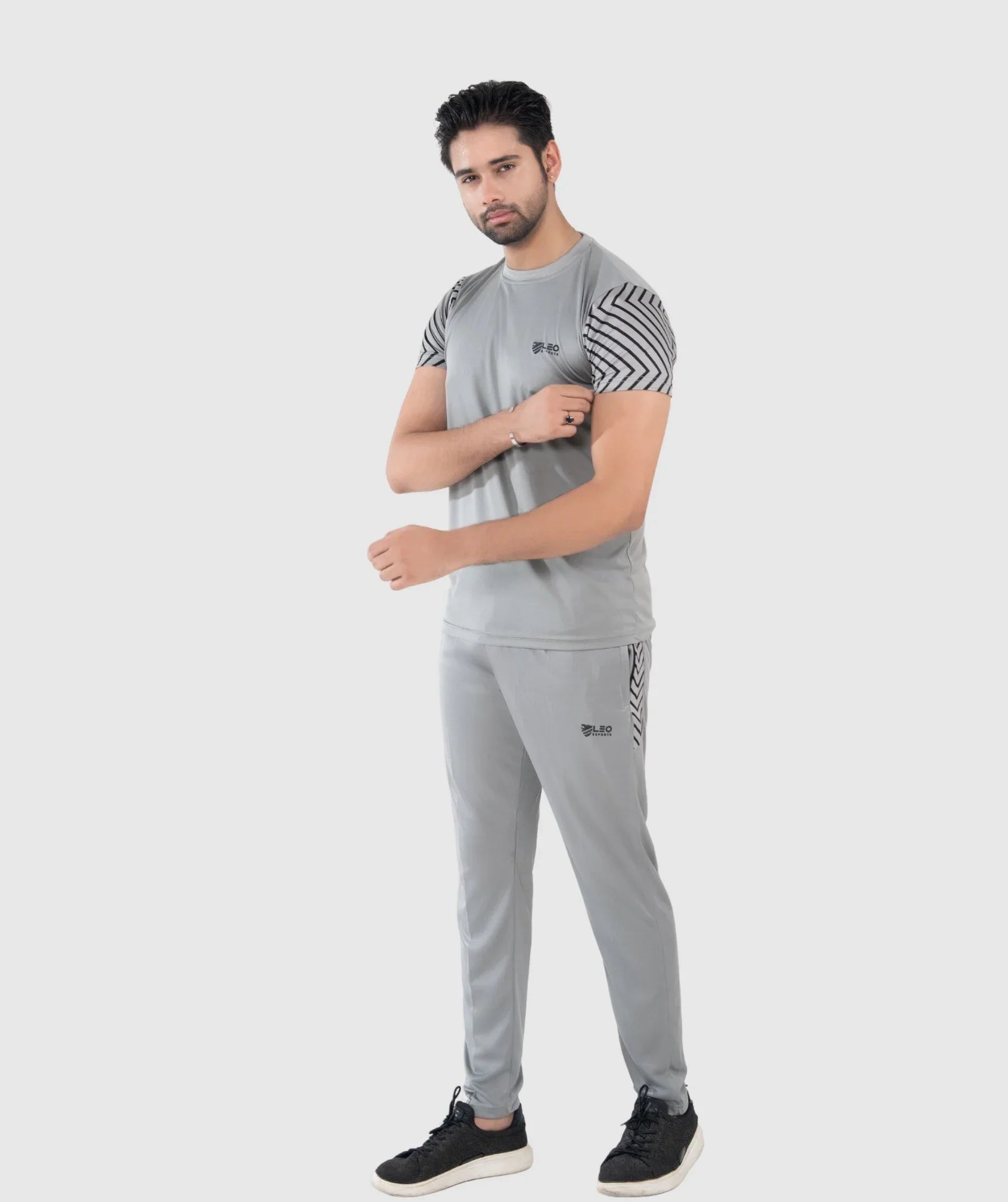 SPORT MAX- Grey Drifit Summer Tracksuit.