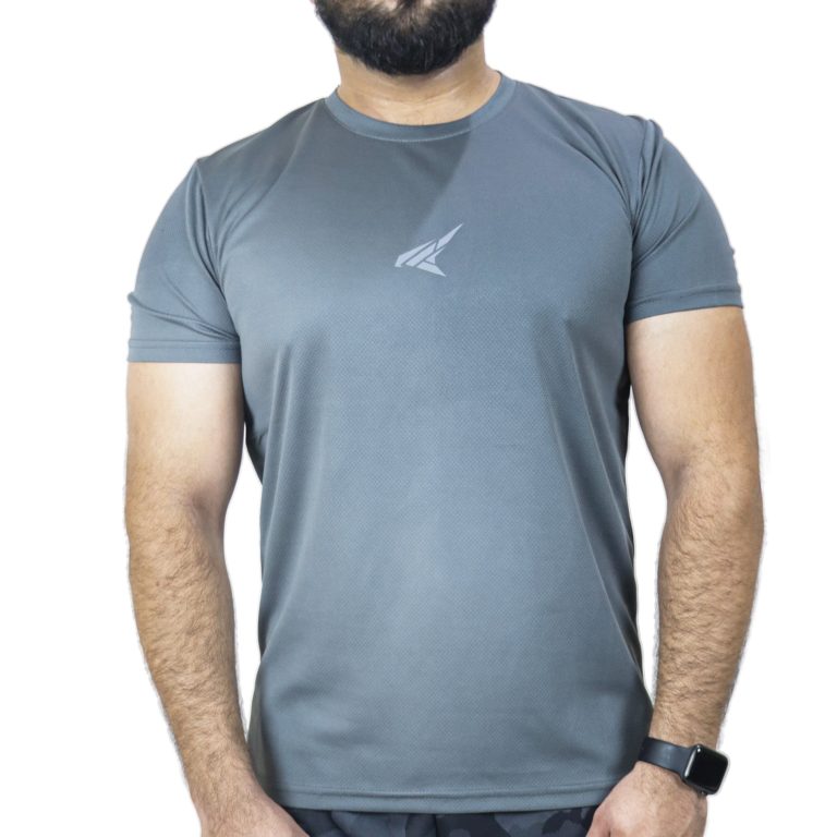 Gray T-Shirt with Reflective Logo