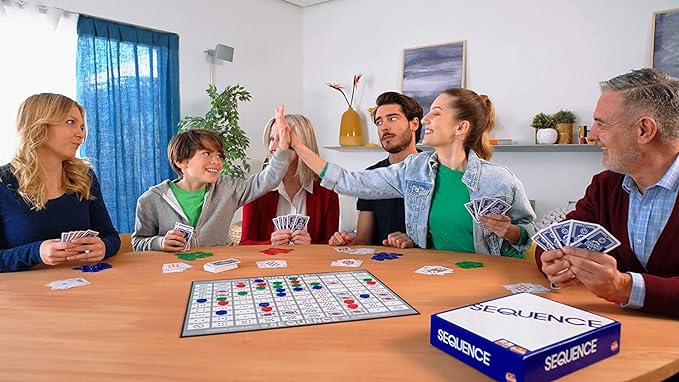 "Classic Sequence Board Game - Strategy Card Game for Family Game Night"
