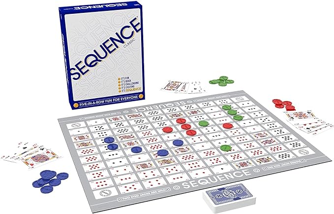 "Classic Sequence Board Game - Strategy Card Game for Family Game Night"
