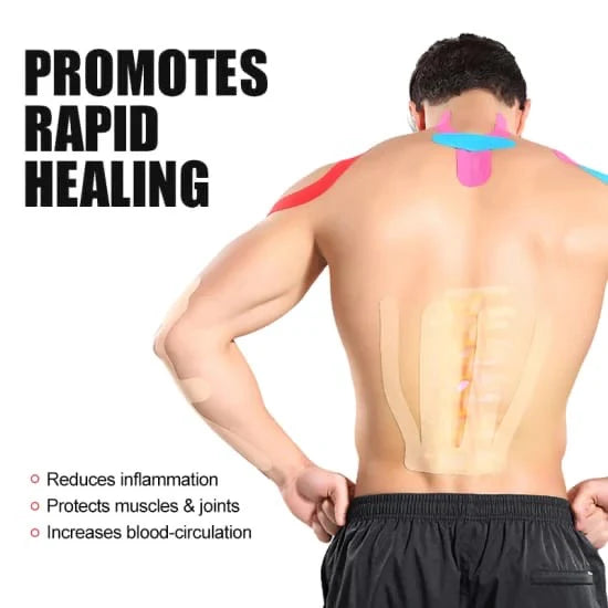 Kinesiology Tape – Elastic Muscle Support & Pain Relief Sports Tape