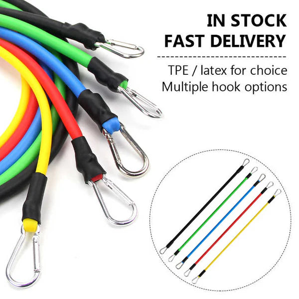5 Pcs Resistance Bands Set – Elastic Exercise Bands for Strength Training & Fitness