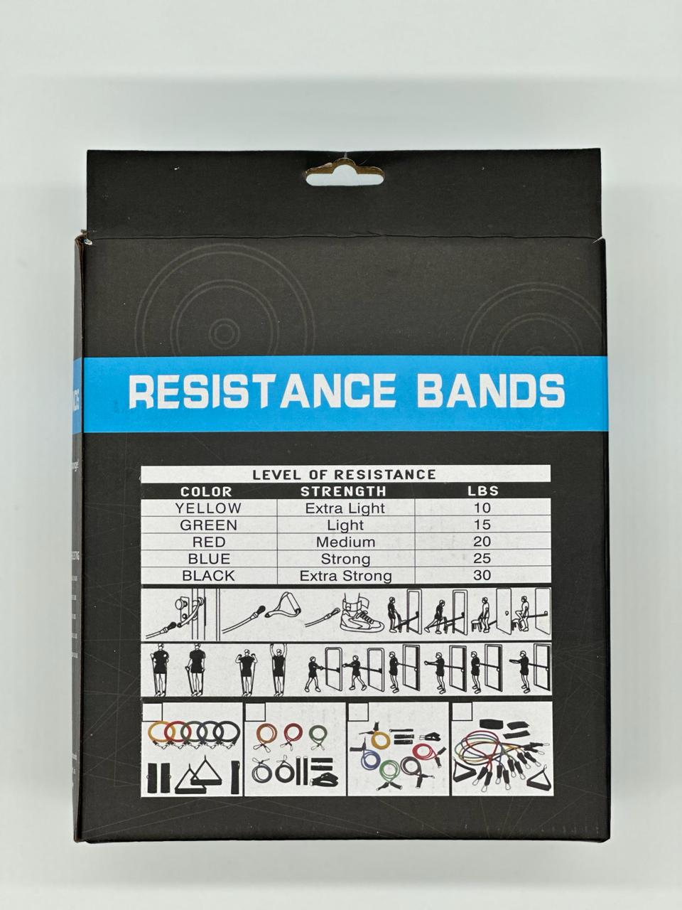 5 Pcs Resistance Bands Set – Elastic Exercise Bands for Strength Training & Fitness