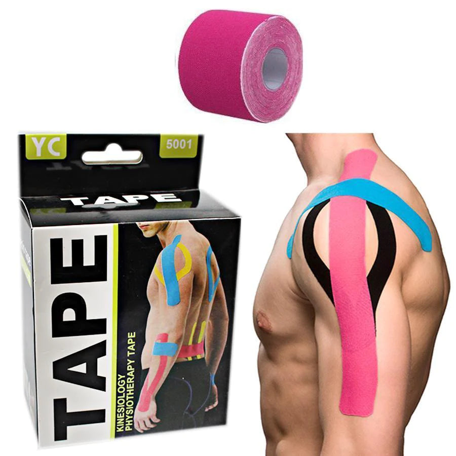 5cm X5m Sports Kinesiologe Muscle Tape Kinesiology Tape Cotton Elastic Adhesive Muscle Bandage Care Physio Strain Injury Support