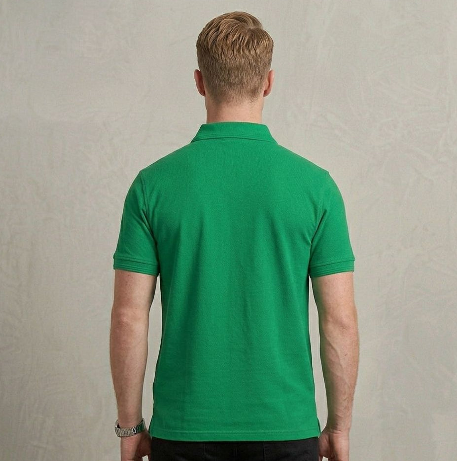 Bold & Stylish Green Cotton Polo Shirt