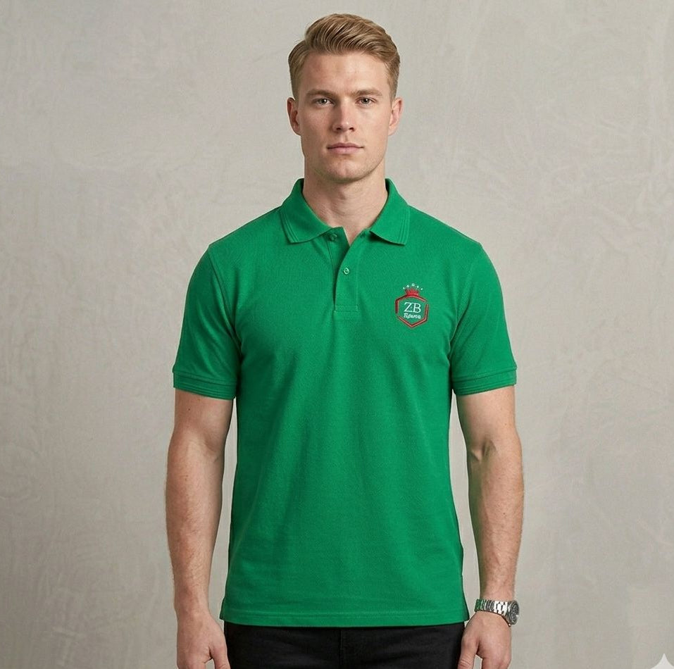 Bold & Stylish Green Cotton Polo Shirt