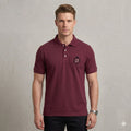 Vibrant Maroon Cotton Polo Shirt