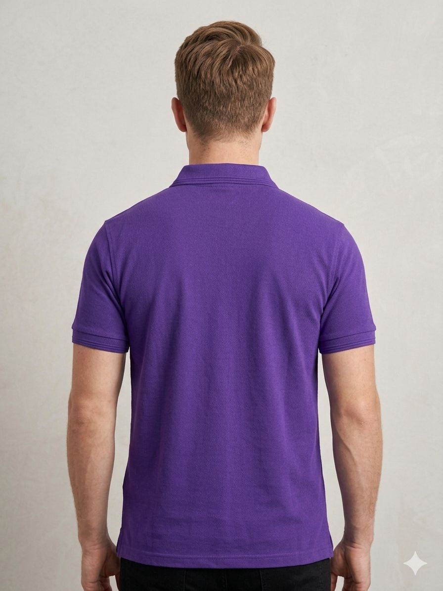 Bold & Stylish Purple Cotton Polo Shirt 💜