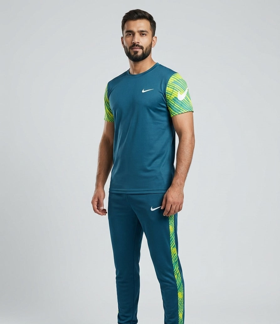 Dri-FIT Sports Tracksuit – Zinc & Green